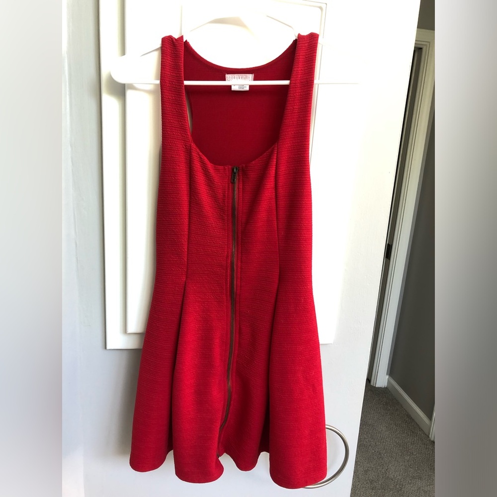 Urban Outfitters Cooperative Red Front Zip Dress